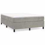 vidaXL Cadre de lit sans matelas gris clair 140x190 cm velours