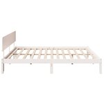 vidaXL Cadre de lit Blanc 180 x 200 cm Bois massif en pin