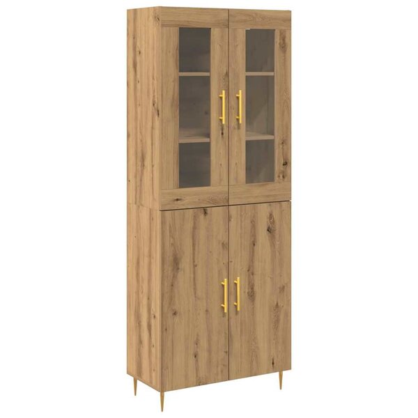 vidaXL Haut Armoire 2 Pièces chêne artisanal 69 5 x 34 x 180 cm
