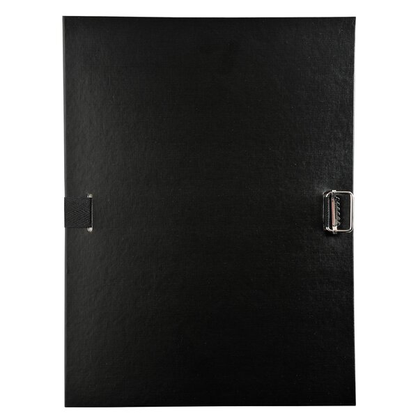 Chemise À Sangle Dos Extensible Avec Rabat En Pied Et Boucle À Coulisseau Cranté - Polypropylène - Noir - X 10 - Exacompta