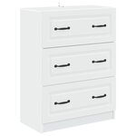 vidaXL Armoire à tiroirs Blanc 66 x 34 5 x 87 cm Bois d'ingénierie