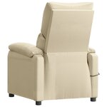 vidaXL Fauteuil inclinable électrique Crème Tissu