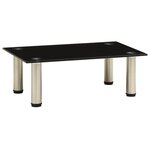 vidaXL Meuble TV Noir 40x35x17 cm Verre trempé