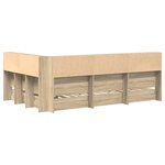 vidaXL Lit bibliothèque chêne Sonoma 120x200 cm en bois d'ingénierie