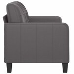 vidaXL Canapé à 2 places Gris 120 cm Similicuir