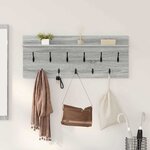 vidaXL Porte-manteau mural avec étagère Sonoma gris Bois d'ingénierie