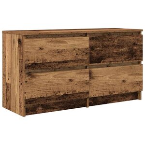 vidaXL Meuble TV vieux bois 100x35x54 cm bois d'ingénierie