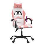 vidaXL Chaise de jeu Blanc et rose Similicuir