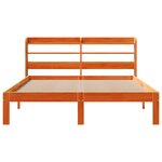 vidaXL Cadre de lit sans matelas cire marron 135x190cm bois pin massif