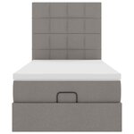 vidaXL Cadre de lit ottoman avec matelas taupe 80x200 cm tissu