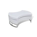 vidaXL Table basse à forme réglable blanc brillant