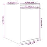 vidaXL Armoire murale Blanc 30x30x40 cm Bois de pin massif