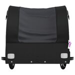 vidaXL Remorque de vélo noir 45 kg fer