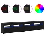 vidaXL Meuble TV 2 Pièces Chêne noir 210 x 35 x 40 cm Bois d'ingénierie