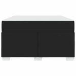 vidaXL Cadre de lit avec matelas Noir 120 x 190 cm tissu