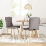 vidaXL Chaises à manger lot de 2 taupe tissu