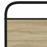 vidaXL Cadre de lit en métal sans matelas chêne sonoma 200x200 cm