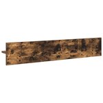 vidaXL Porte-manteau mural avec étagère Montage mural Chêne fumé 100 x 10.5 x 18 cm
