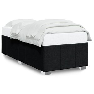 vidaXL Cadre de lit sans matelas noir 90x190 cm tissu