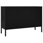 vidaXL Buffet Noir 105x35x70 cm Acier et verre trempé