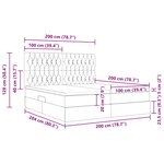 vidaXL Lit de rangement LED avec matelas Vert foncé 200 x 200 cm