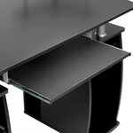 Tectake Bureau informatique 115 x 55 x 87 cm - noir