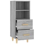 vidaXL Buffet Sonoma gris 34 5x34x90 cm Bois d'ingénierie