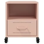 vidaXL Table de chevet rose 36x39x43 5 cm acier