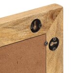 vidaXL Miroir de bain 50x70 cm bois massif de manguier brut et verre