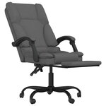 vidaXL Fauteuil de massage inclinable de bureau gris foncé tissu
