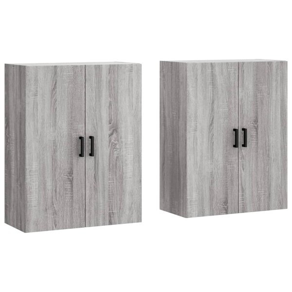 vidaXL Armoires murales 2 Pièces sonoma gris 69 5x34x90 cm