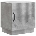 vidaXL Table de chevet Gris Béton 43 x 34 5 x 47 cm Bois d'ingénierie