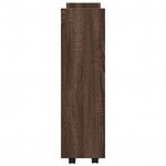 vidaXL Chariot de rangement étroit 3 niveaux chêne marron