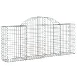 vidaXL Paniers à gabions arqués 5 Pièces 200x30x80/100 cm Fer galvanisé
