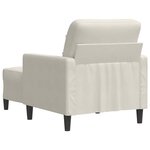 vidaXL Fauteuil avec repose-pied Crème 60 cm Velours