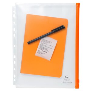 Sachet De 5 Pochettes Zip Perforées Polypropylène Exactive - A4 - Cristal Translucide - X 2 - Exacompta