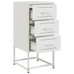 vidaXL Table de chevet blanc 36x39x78 cm acier