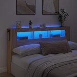 vidaXL Tête de lit à LED chêne sonoma 180x18 5x103 5cm bois ingénierie