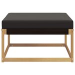 vidaXL Pouf d'Extérieur Bois d'acacia massif et Textilène Blanc