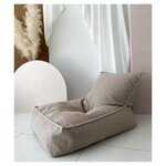 Pouf bouclé beige