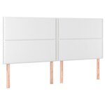 vidaXL Sommier à lattes de lit avec matelas Blanc 180x200cm Similicuir