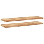 vidaXL Étagères flottantes 2 Pièces 120x40x4 cm acacia massif à l'huile