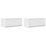 vidaXL Meubles TV 2 Pièces blanc 60x31x25 5 cm bois d'ingénierie