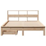 vidaXL Lit bibliothèque sans matelas 150x200 cm bois massif de pin