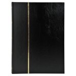 Album De Timbres Simili-cuir 16 Pages Noires - 22 5x30 5 Cm - Noir - Exacompta