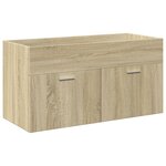 vidaXL Armoire lavabo de salle de bain et bassin intégré chêne sonoma