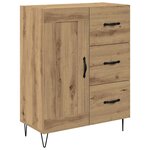 vidaXL Haut Armoire avec tiroir Chêne artisanal 69 5 x 34 x 180 cm