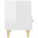vidaXL Table de chevet Blanc brillant 40x35x47 cm