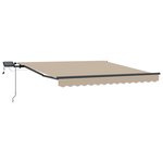 Auvent rétractable manuel vidaXL avec LED Beige 350x250 cm