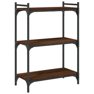 vidaXL Bibliothèque 3 niveaux chêne brun 60x30x86 cm bois d'ingénierie